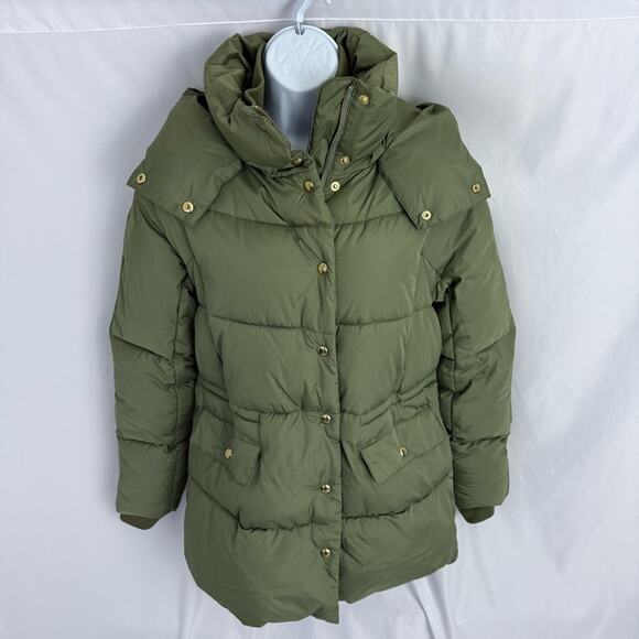 NWOT J. Crew Green Signature Puffer Jacket Size X-Small - Picture 1 of 14